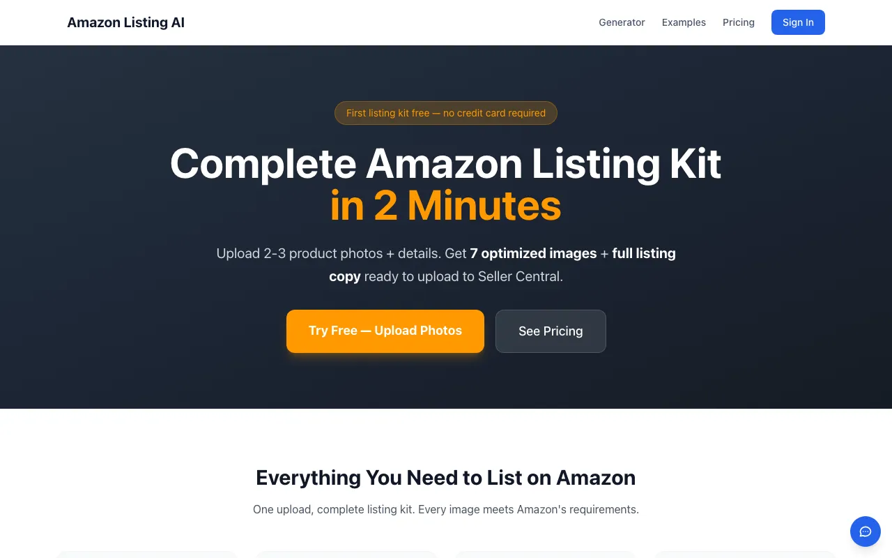 Amazon Listing AI preview