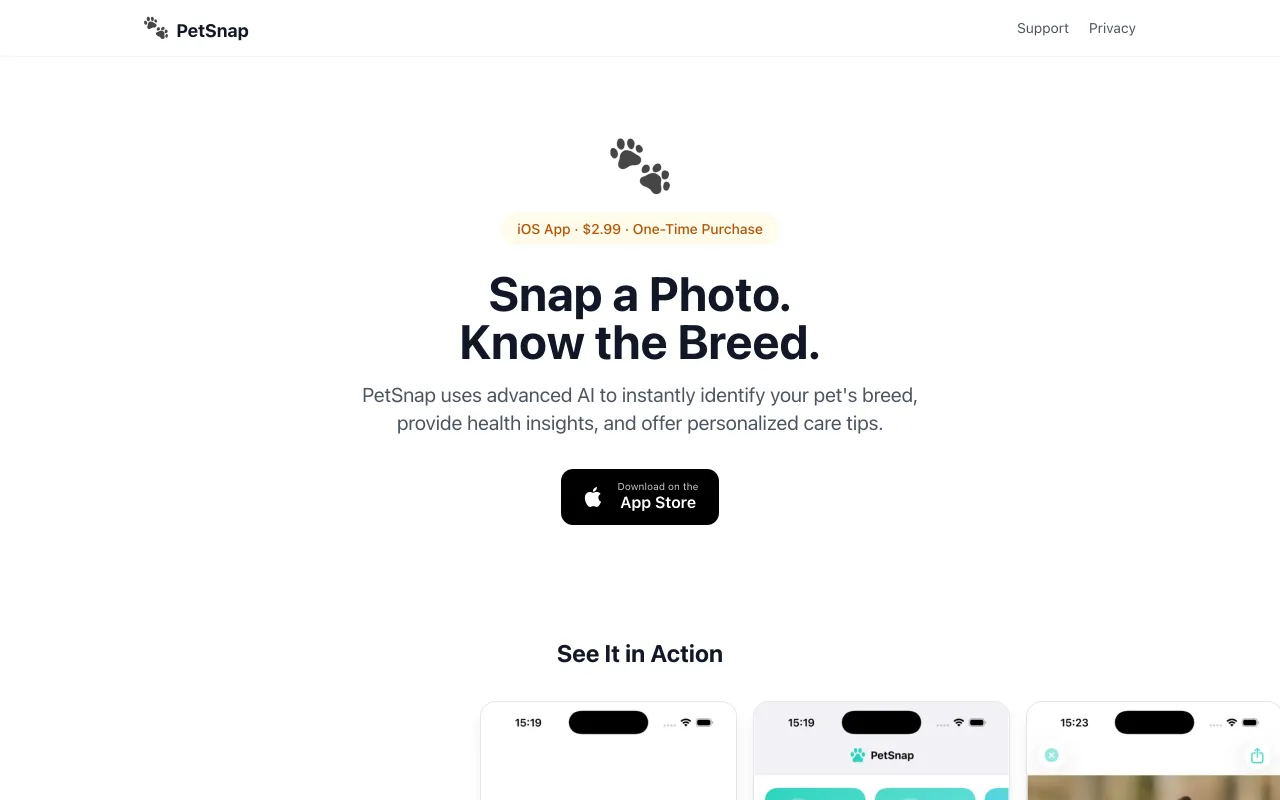 PetSnap preview